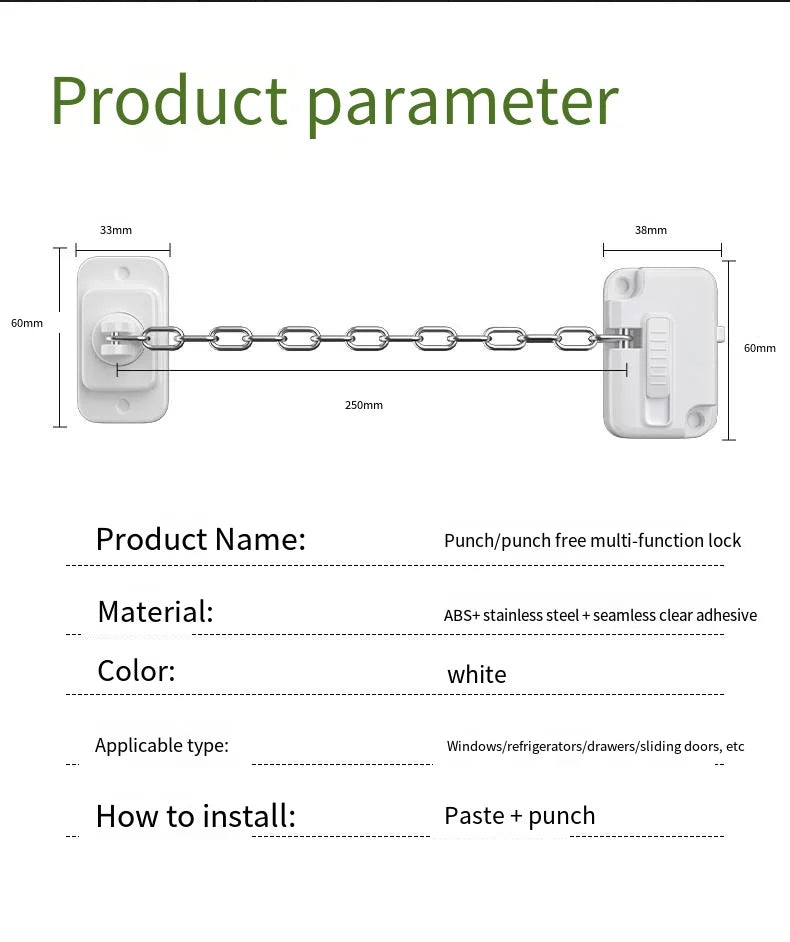 Adjustable Child Safety Locks for Windows and Doors