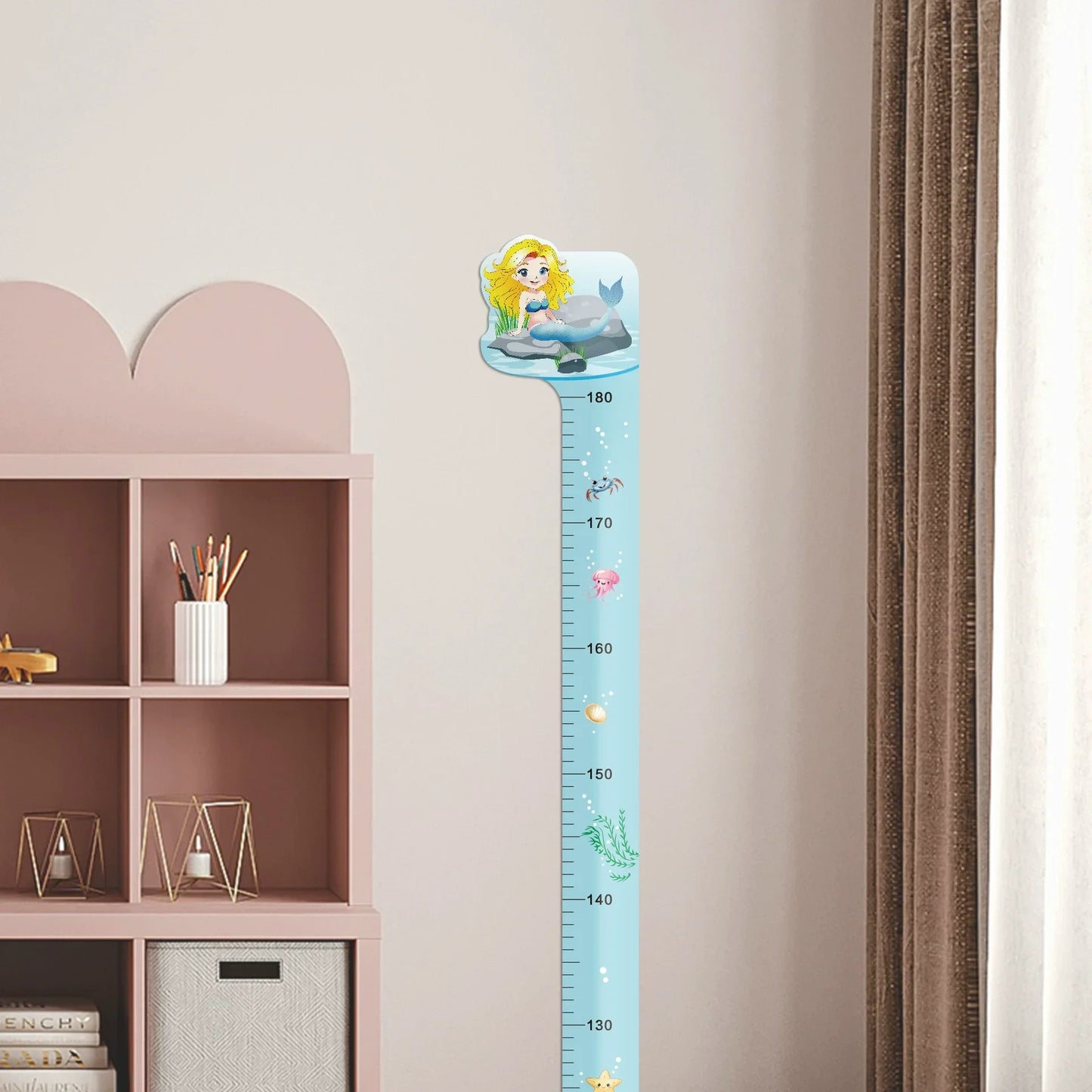 Giraffe Height Ruler Wall Sticker for Kids Nursery Decor