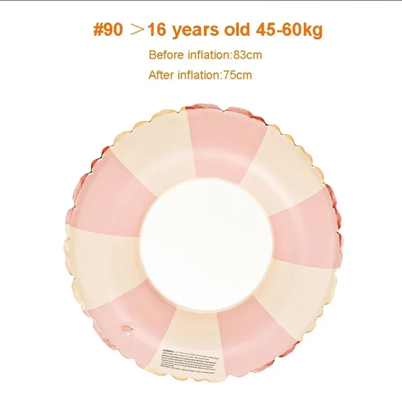 Oppustelig stribet svømmering til børn til sommersjov