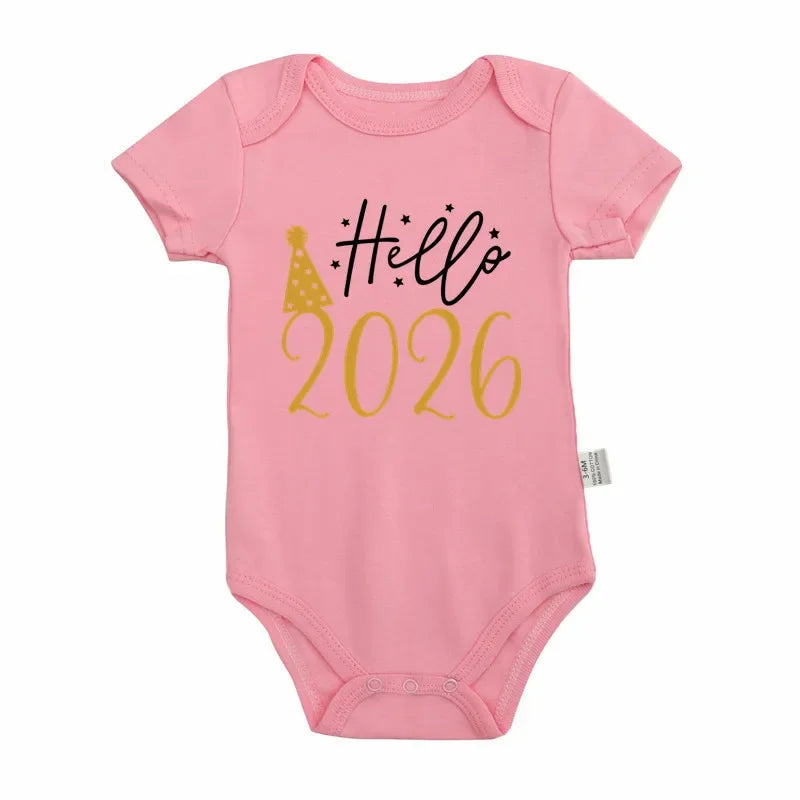 New Year Cotton Baby Bodysuit for Boys and Girls