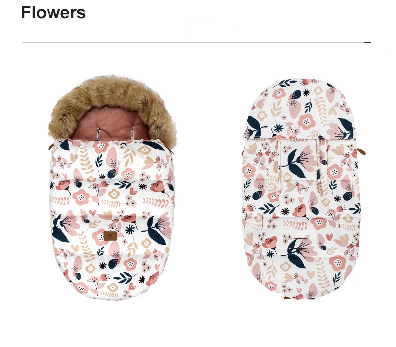 Kinderwagen-Winterbezug-Fußsack – warme, abnehmbare Flanelltasche