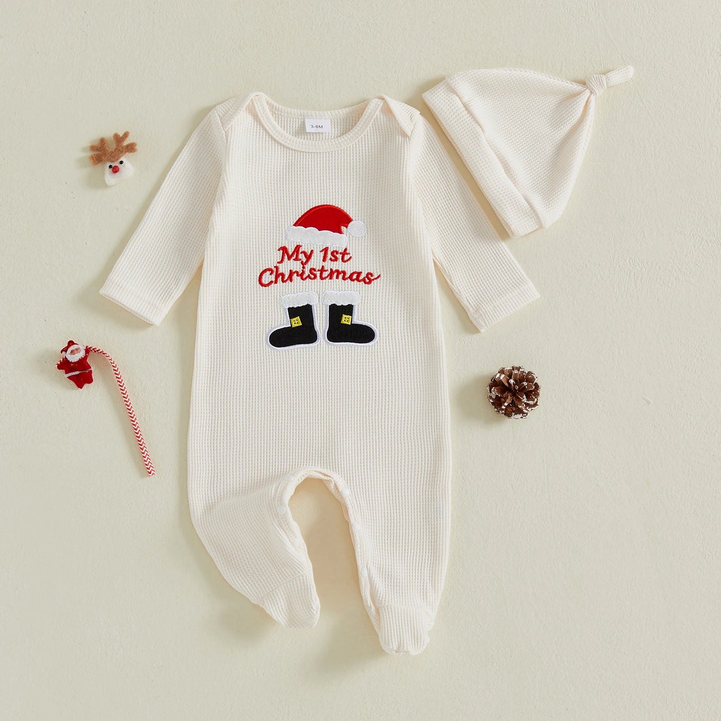 My First Christmas Santa Romper for Newborns