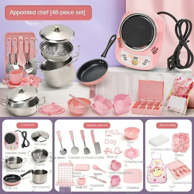 Mini køkken legesæt Madlavningslegetøj til børn Interaktiv sjov