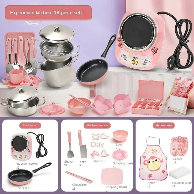 Mini-Küchen-Spielset, Kochspielzeug für Kinder, interaktiver Spaß