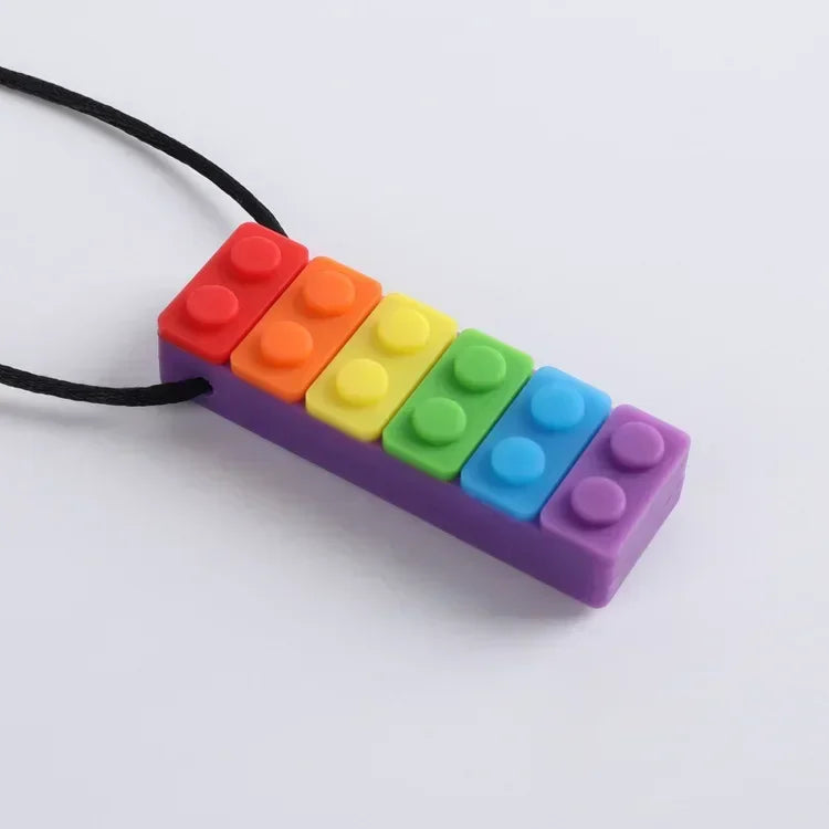 Collier à mâcher en silicone pour enfants ayant des besoins sensoriels