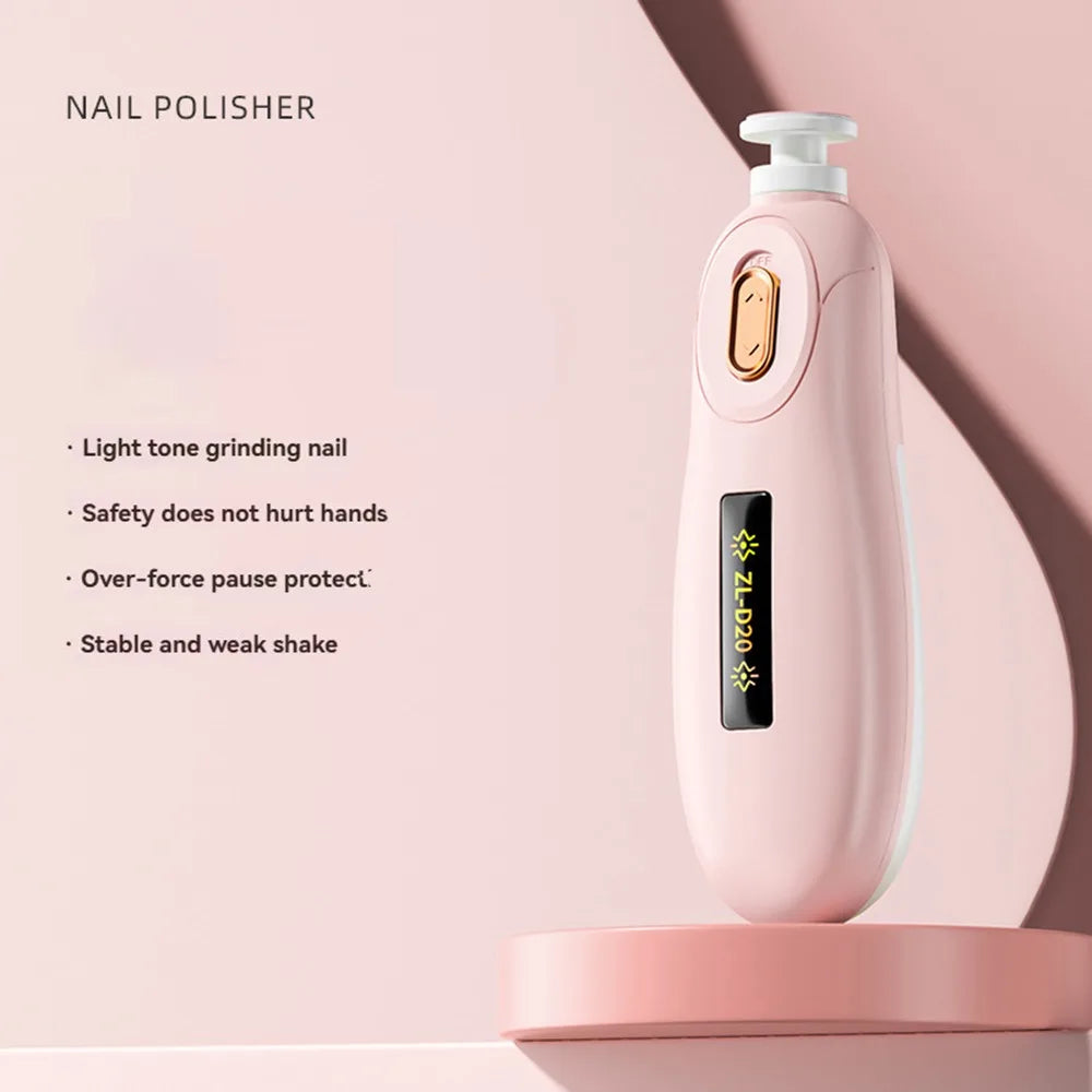 Electric Baby Nail Trimmer with 6 Grinding Heads for Infants