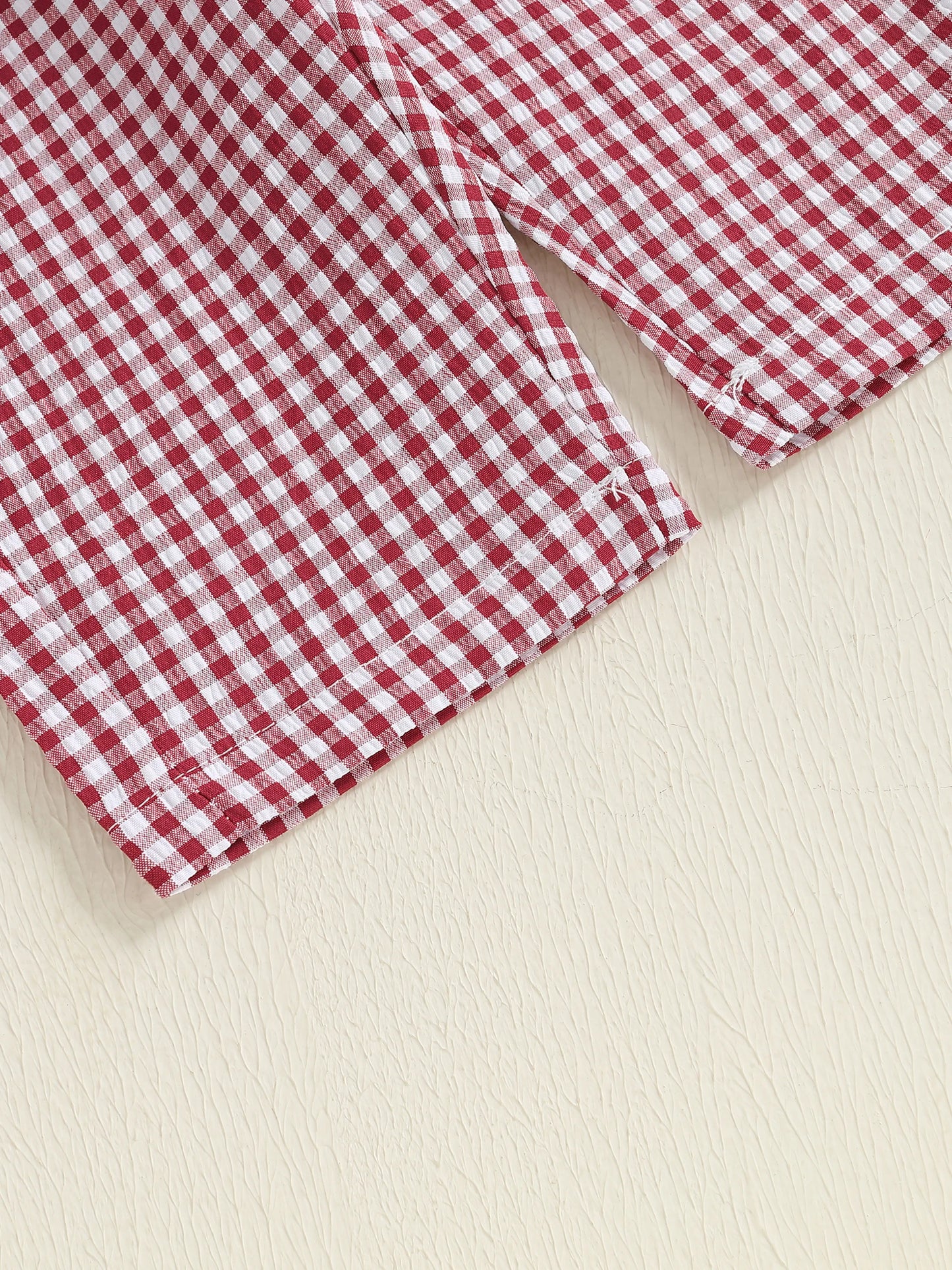 Sæt med sweatshirt og ternede bukser til småbørnsdrenge