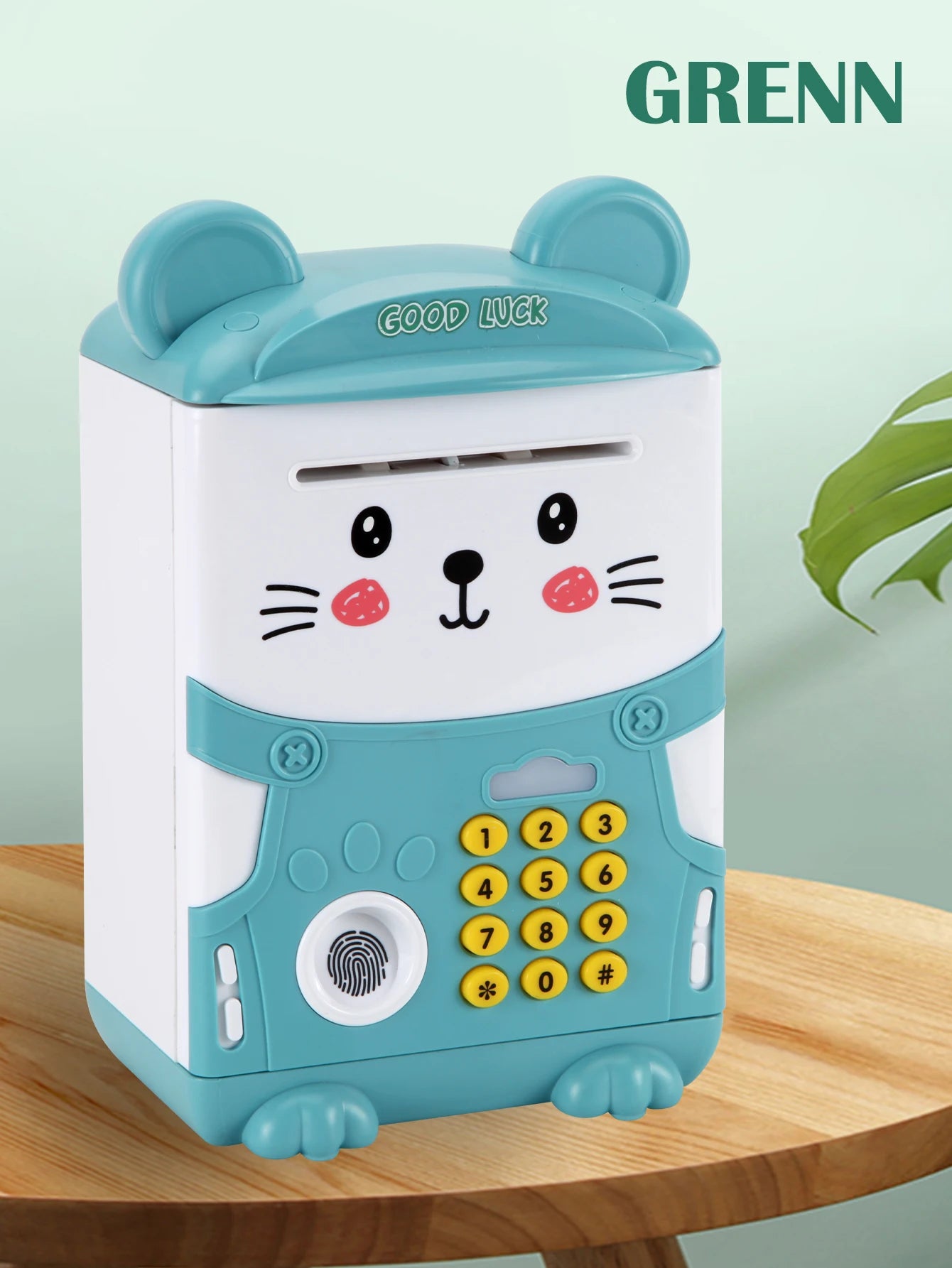 ATM Spargriselegetøj med fingeraftryksadgangskode til børn