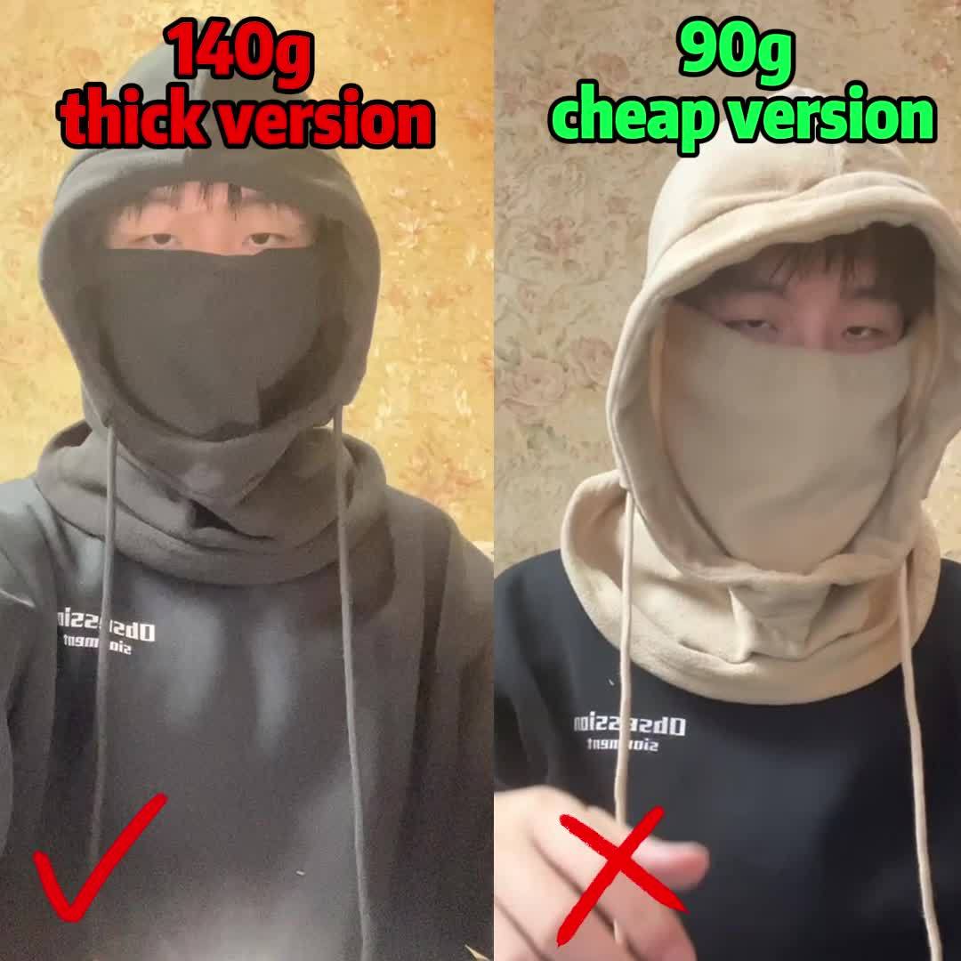 Justerbar vinter ansigtsbeskyttelse tørklæde hætte til koldt vejr