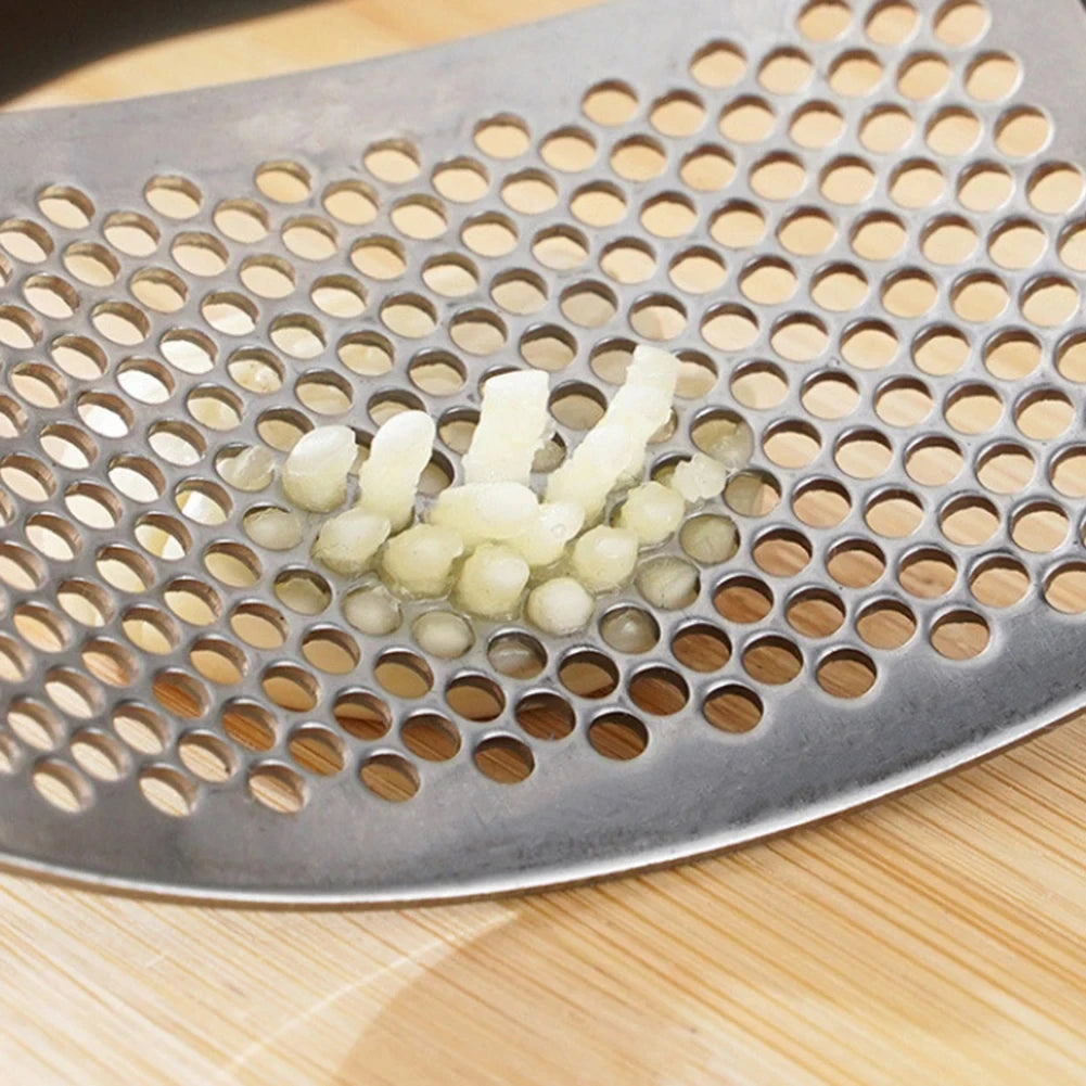 Hvidløgspresseknuser Manuel rustfrit stål Hvidløgshakker Hakker Hvidløgsværktøj Frugt Grøntsagsværktøj Køkkentilbehør Gadget