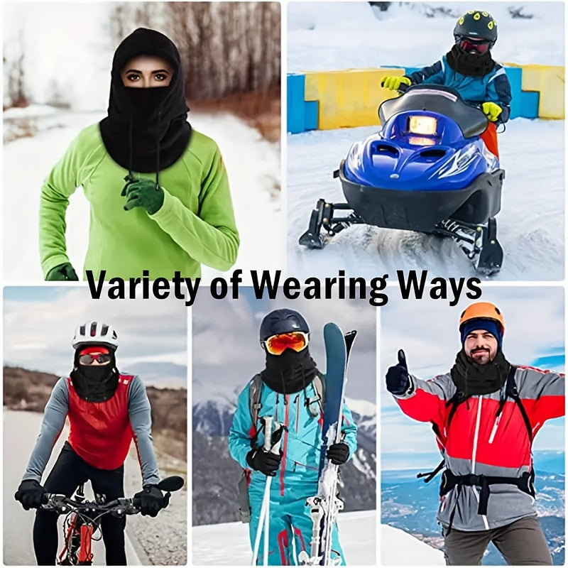 Windproof Balaclava Knit Winter Hood - Warm Neck Gaiter for Ski & Outdoors