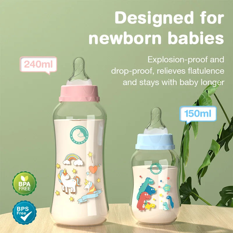 6 oz and 8 oz Baby Bottles – Safe BPA-Free Bottles for Newborns