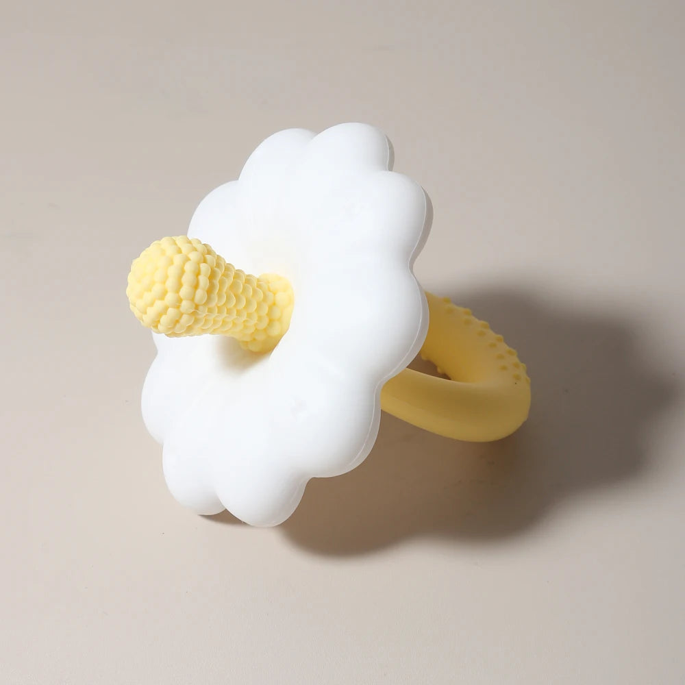 Anneau de dentition en silicone en forme de fleur pour bébé, grande taille, sans BPA, offre spéciale, 2024