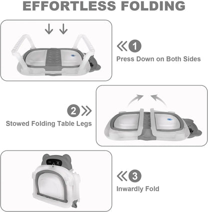 Baby Bathtub with Thermometer – Safe, Foldable & Non-Slip
