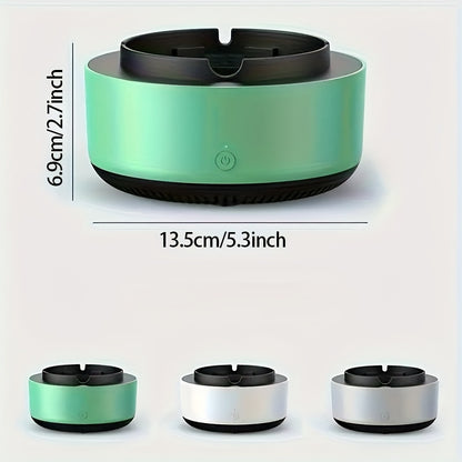 Compact Round Air Purifier Ashtray for Fresh Spaces
