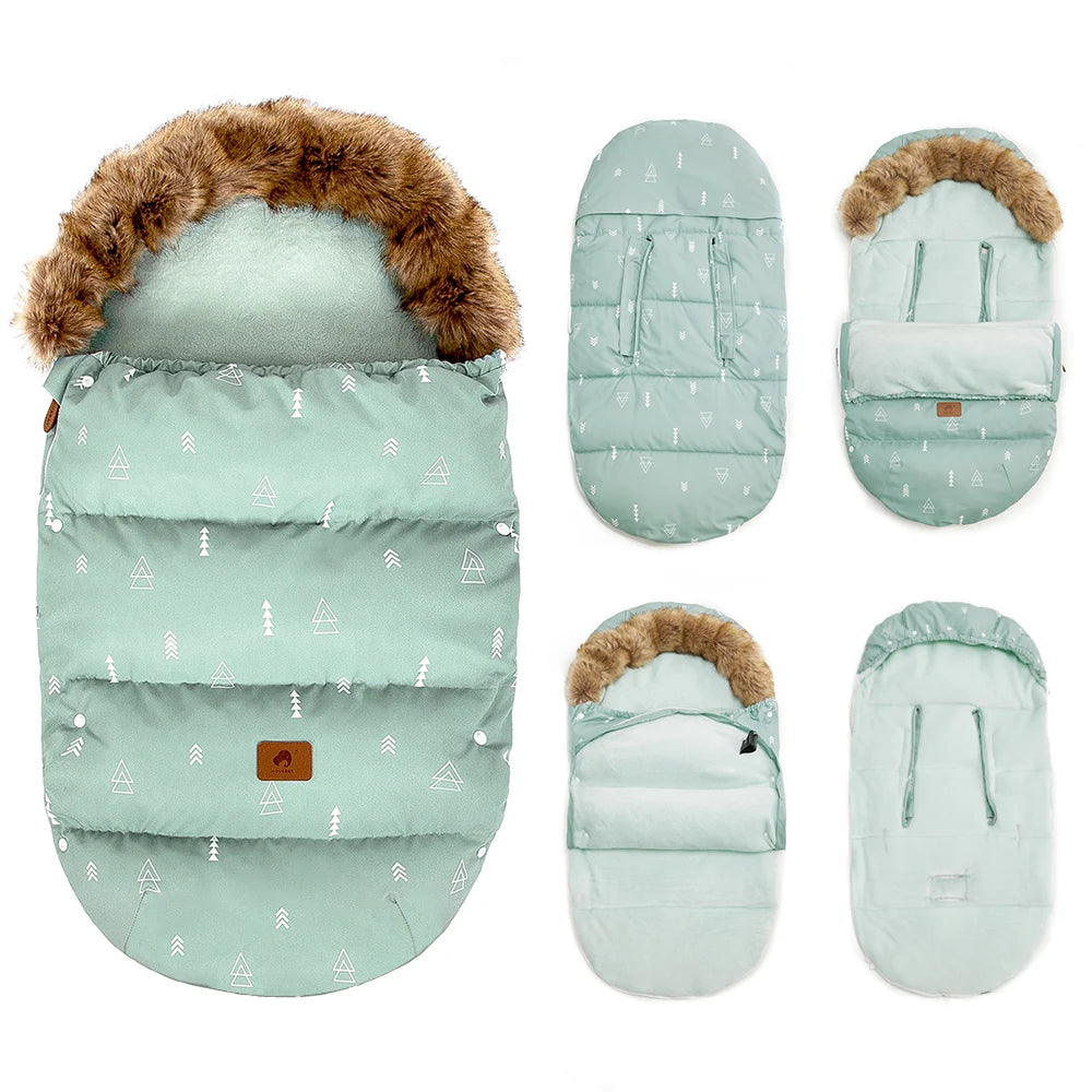 Cozy Flannel-Lined Footmuff for Newborns and Infants
