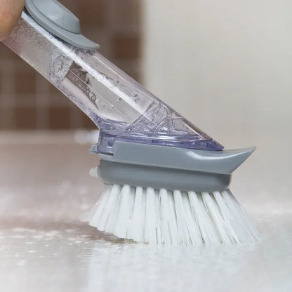 Eco-Friendly Kitchen Scrub Brush with Built-in Soap Reservoir