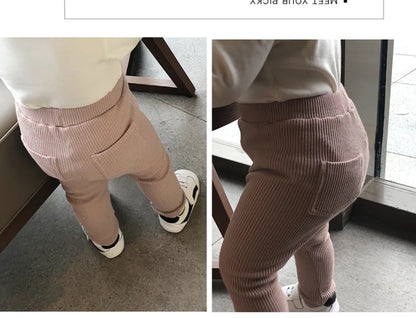 Cotton High Waist Leggings for Baby Girls and Boys