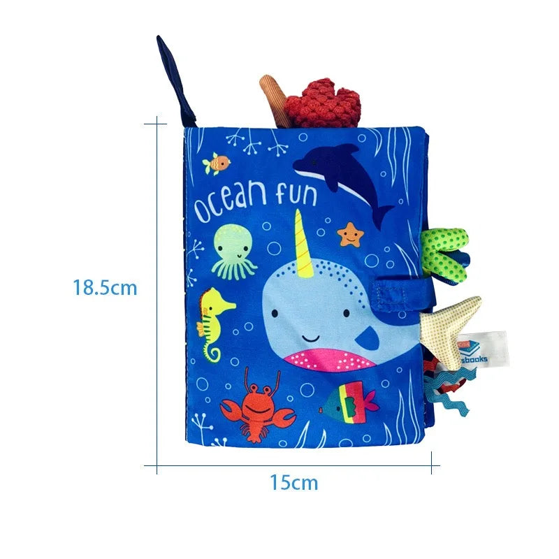 Interactive Baby Cloth Book with Sounds and Rattles