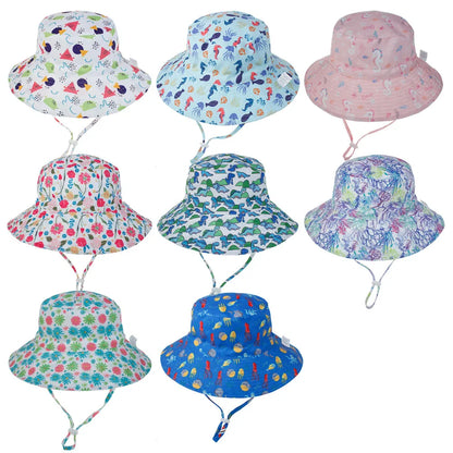 Kids Sun Hat with Neck Cover for UV Protection 0-8 Years