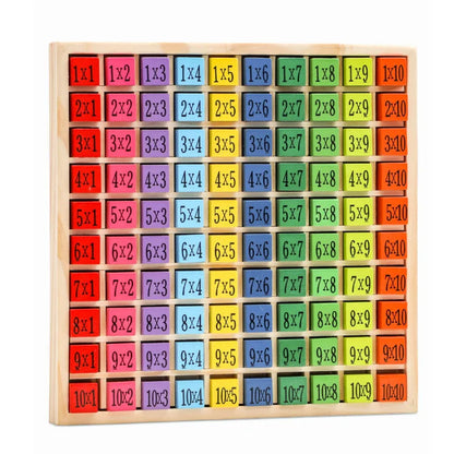 Wooden Montessori Multiplication Table Toy for Kids