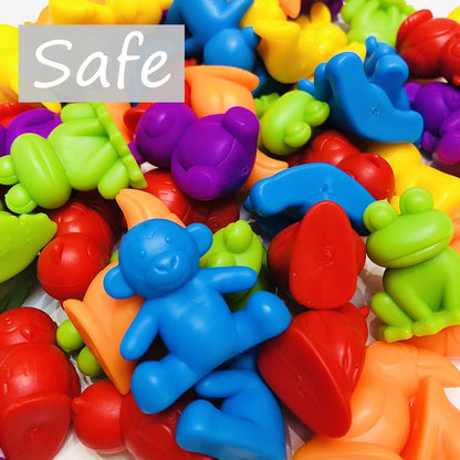 Regnbue tællebjørne farve sortering matematik legetøj til børn