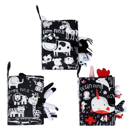 Interactive Baby Cloth Book with Sounds and Rattles