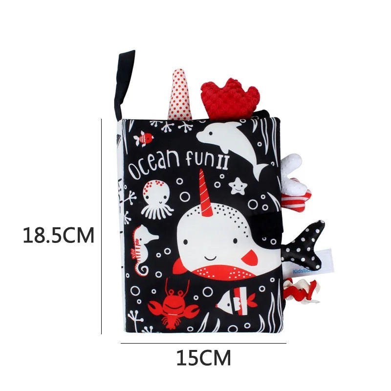 Interactive Baby Cloth Book with Sounds and Rattles