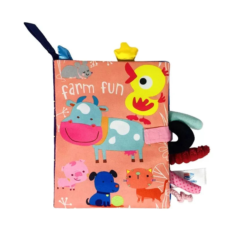 Interactive Baby Cloth Book with Sounds and Rattles