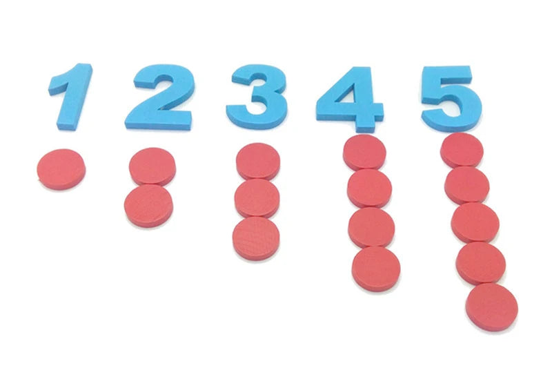 Wooden Montessori Number Counting Cards for Kids' Learning