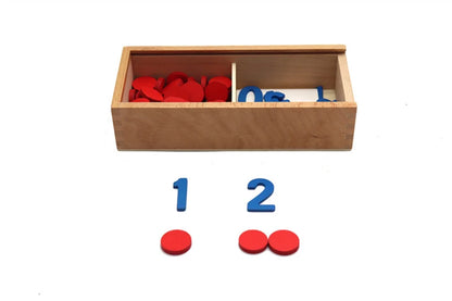 Wooden Montessori Number Counting Cards for Kids' Learning