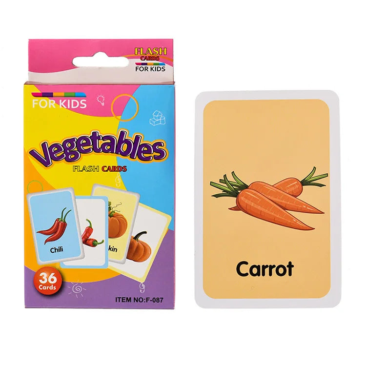 36 Pcs Animal Shape & Color Learning Cards for Kids
