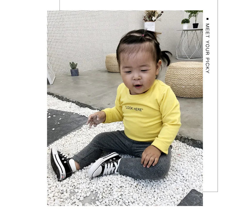 Cotton High Waist Leggings for Baby Girls and Boys