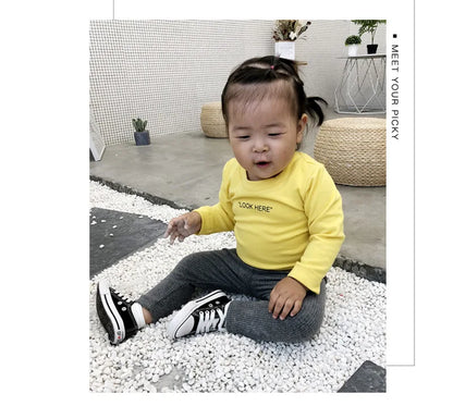 Cotton High Waist Leggings for Baby Girls and Boys
