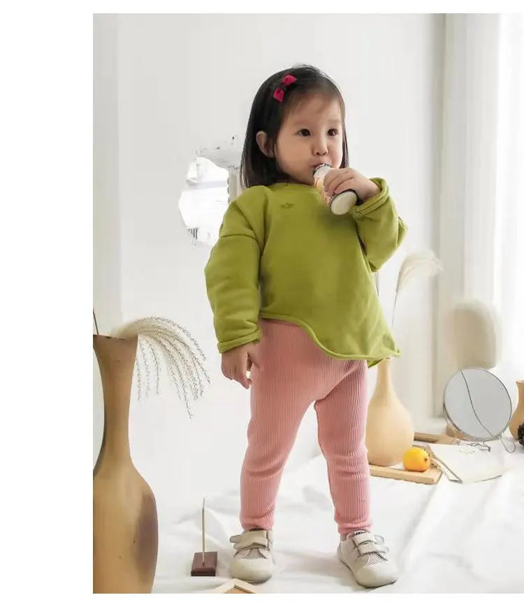 Cotton High Waist Leggings for Baby Girls and Boys