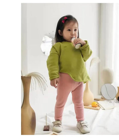 Cotton High Waist Leggings for Baby Girls and Boys