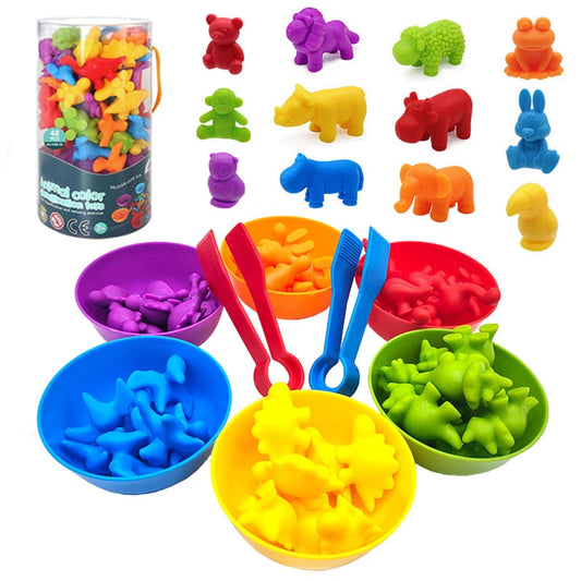 Rainbow Counting Bears Color Sorting Math Toy for Kids