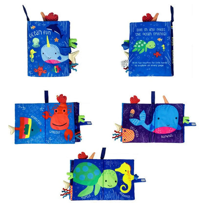 Interactive Baby Cloth Book with Sounds and Rattles