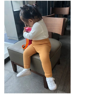 Cotton High Waist Leggings for Baby Girls and Boys