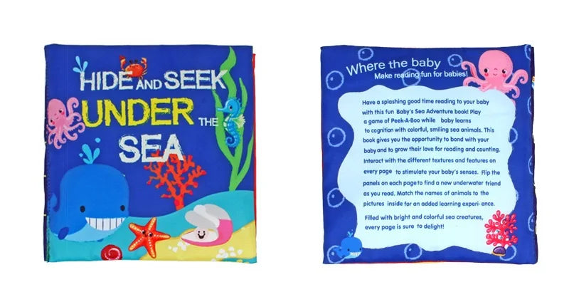 Interactive Baby Cloth Book with Sounds and Rattles