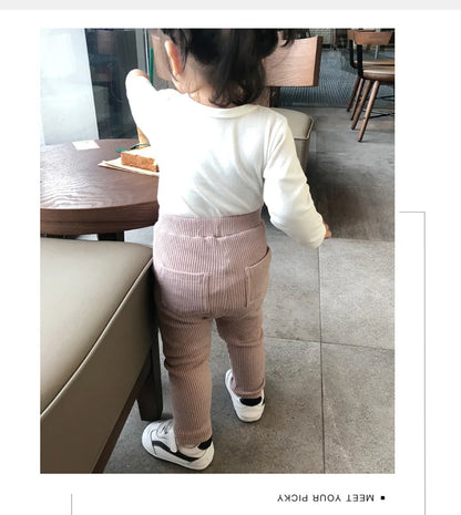 Cotton High Waist Leggings for Baby Girls and Boys