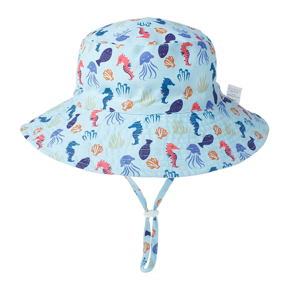 Kids Sun Hat with Neck Cover for UV Protection 0-8 Years