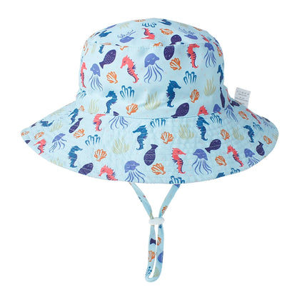 Kids Sun Hat with Neck Cover for UV Protection 0-8 Years