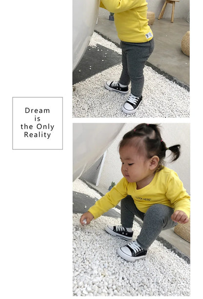 Cotton High Waist Leggings for Baby Girls and Boys