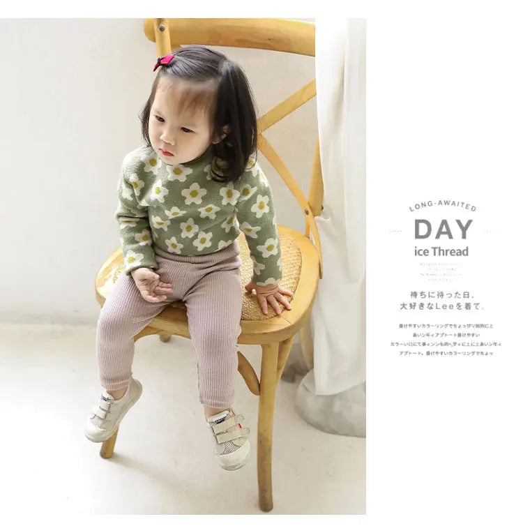 Cotton High Waist Leggings for Baby Girls and Boys
