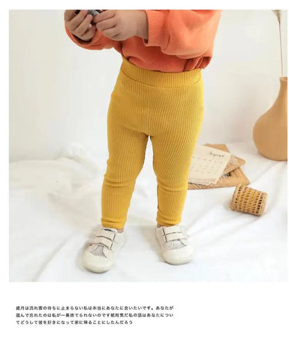 Cotton High Waist Leggings for Baby Girls and Boys