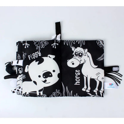 Interactive Baby Cloth Book with Sounds and Rattles