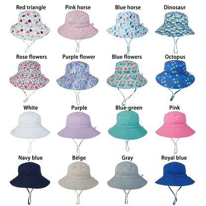 Kids Sun Hat with Neck Cover for UV Protection 0-8 Years