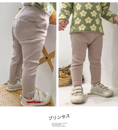 Cotton High Waist Leggings for Baby Girls and Boys
