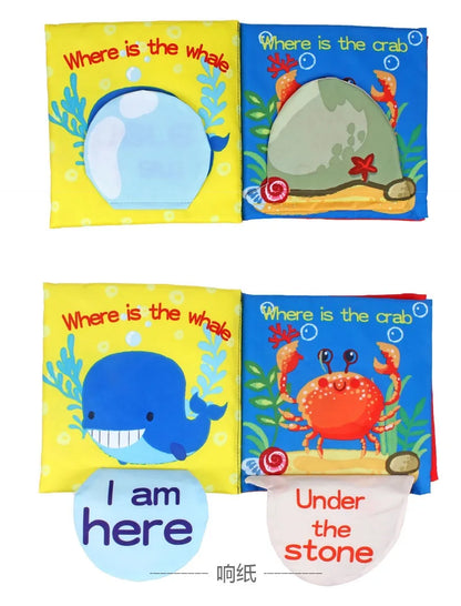 Interactive Baby Cloth Book with Sounds and Rattles